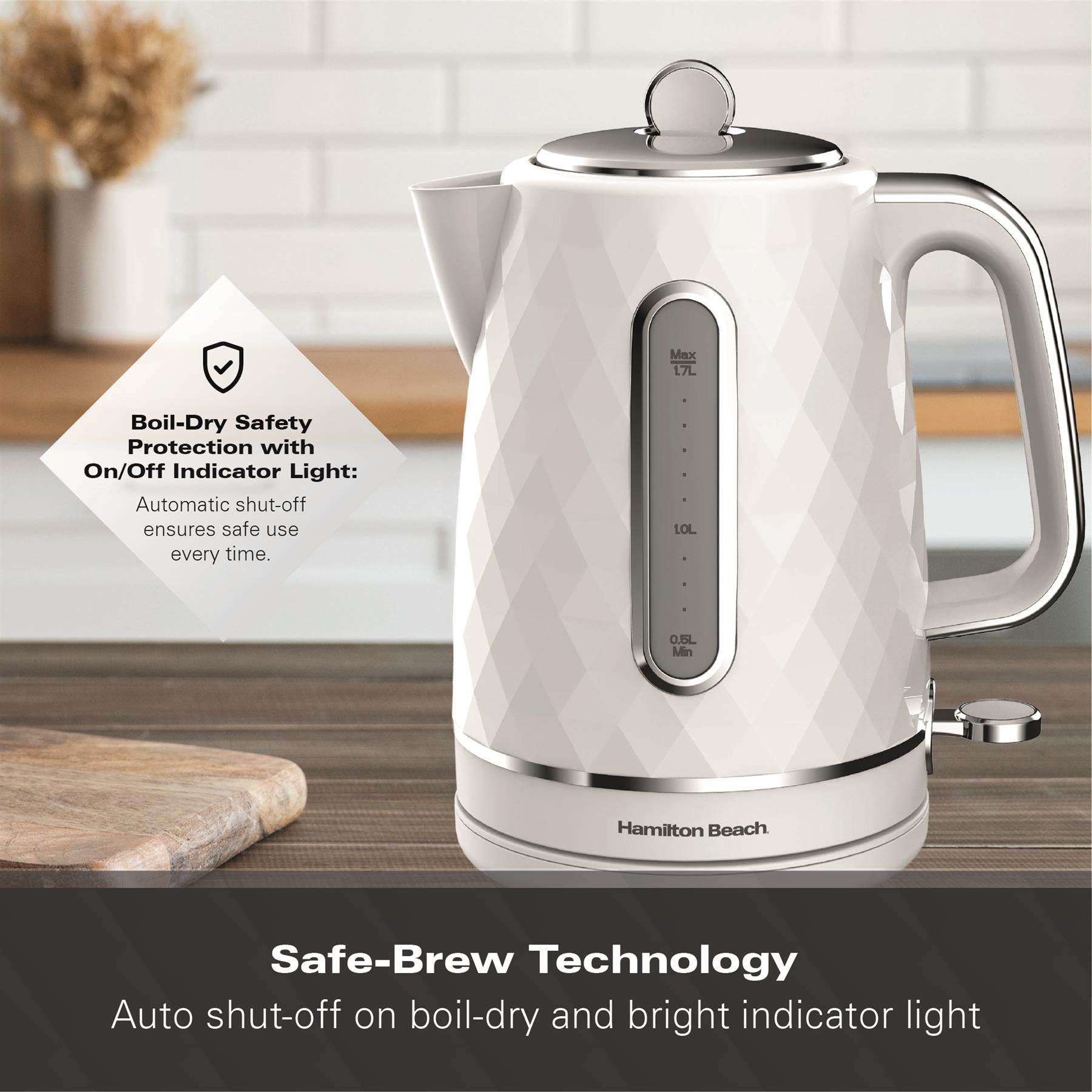 Hamilton Beach Diamond 1.7L Kettle - White - Hamilton Beach UK