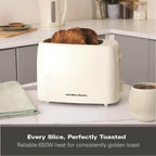 Hamilton Beach Essential 2 Slice Plastic Toaster - Cream - Hamilton Beach UK