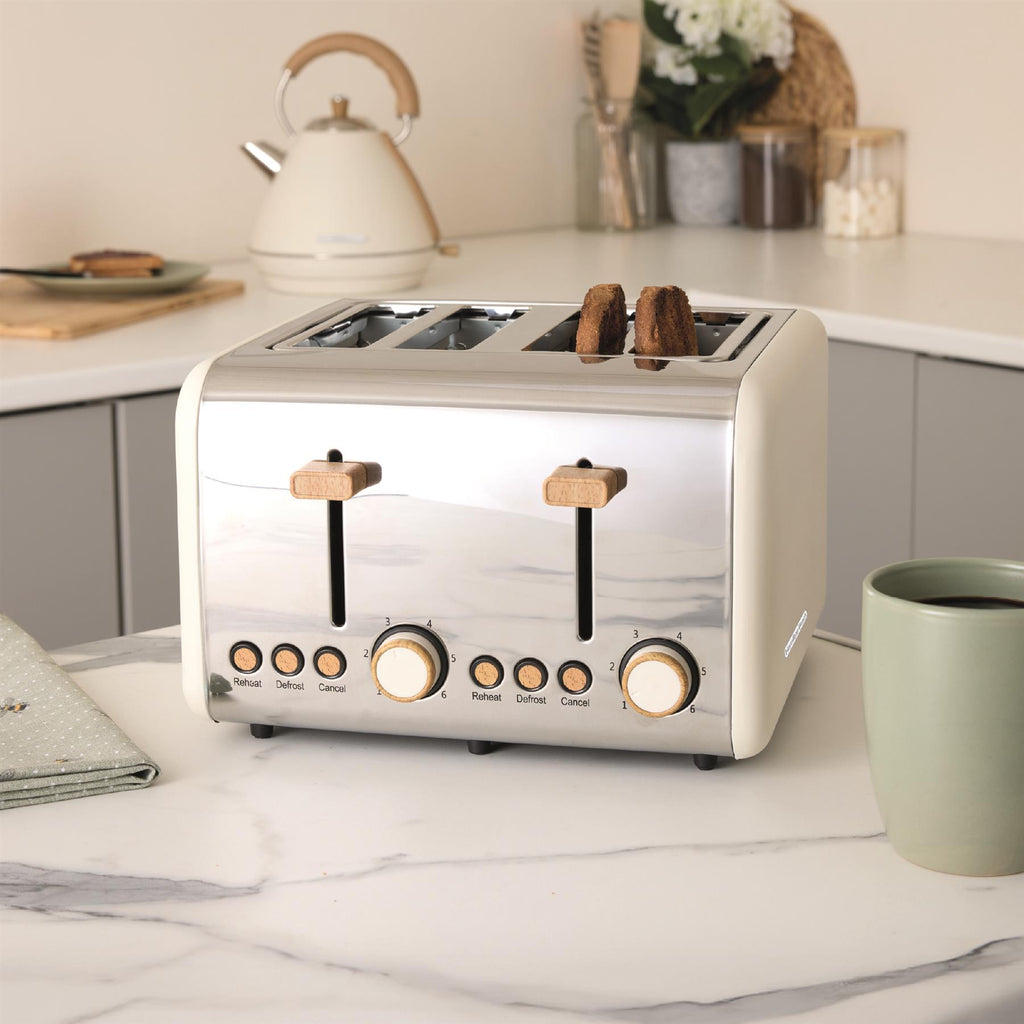 Scandi Classic Kettle & Toaster Set - Cream