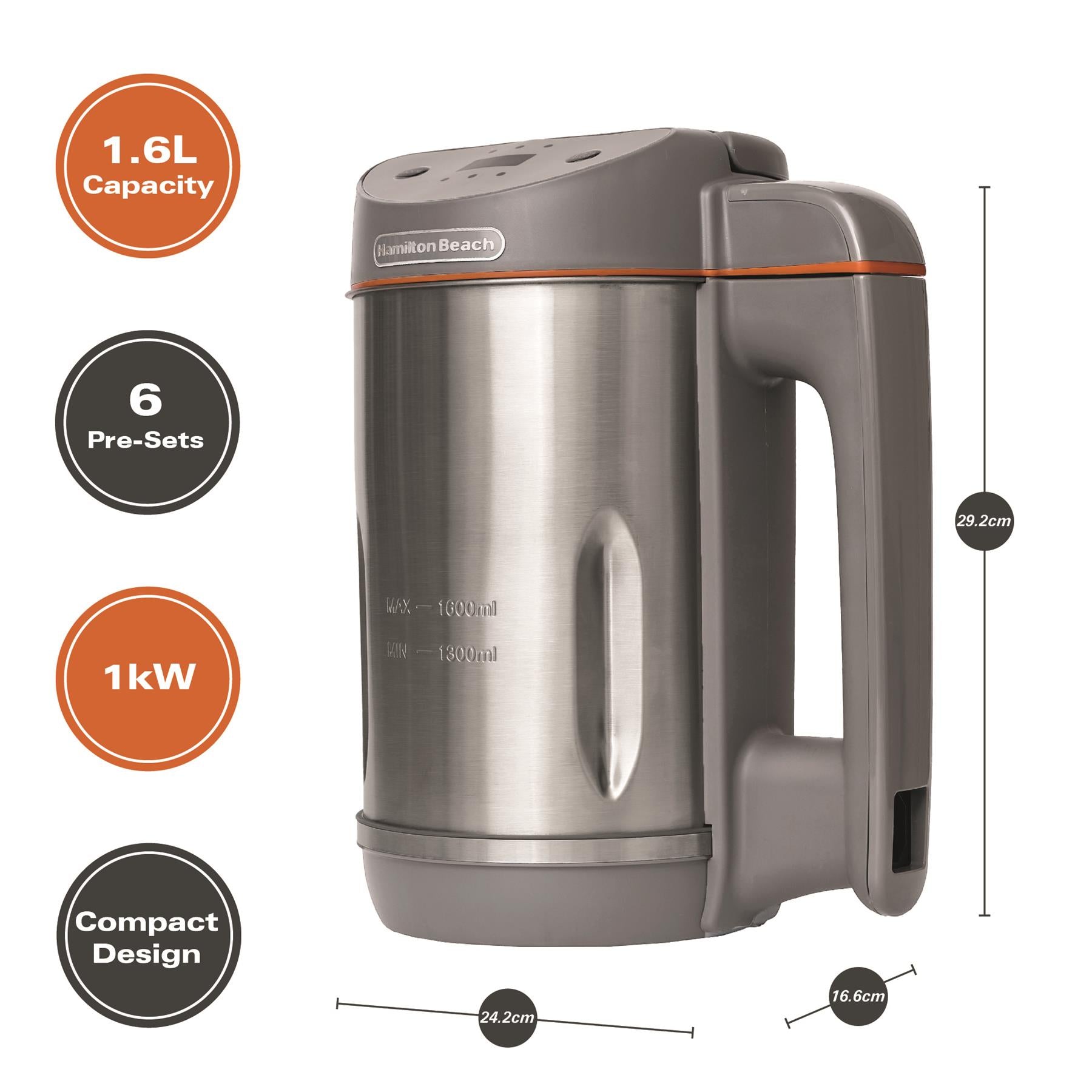 Hamilton Beach Intelligent Pro Soup Maker Plus - Grey