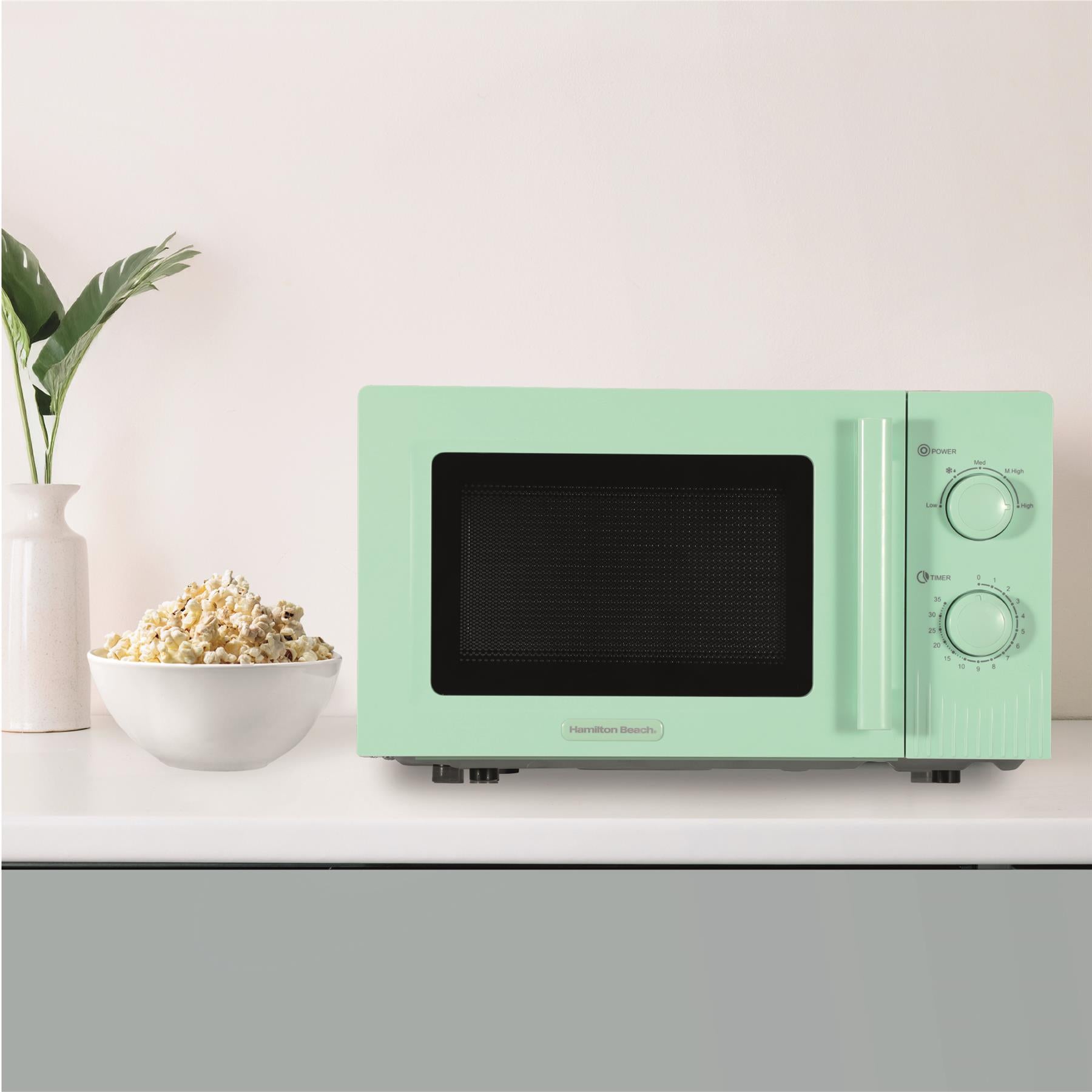 Hamilton Beach Miami Manual 800W Microwave - Mojito Mint