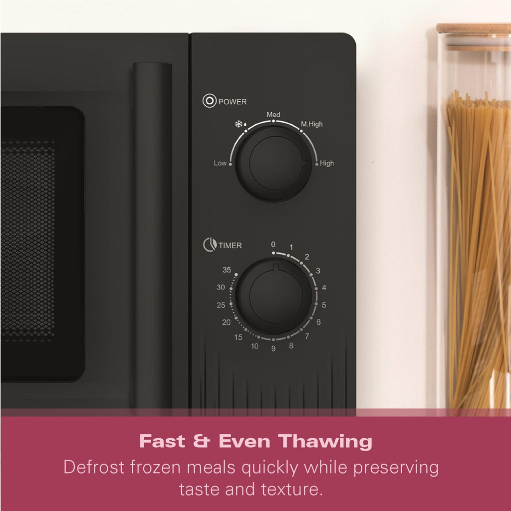 Hamilton Beach Miami Manual 800W Microwave - Charcoal Grey