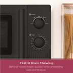 Hamilton Beach Miami Manual 800W Microwave - Charcoal Grey