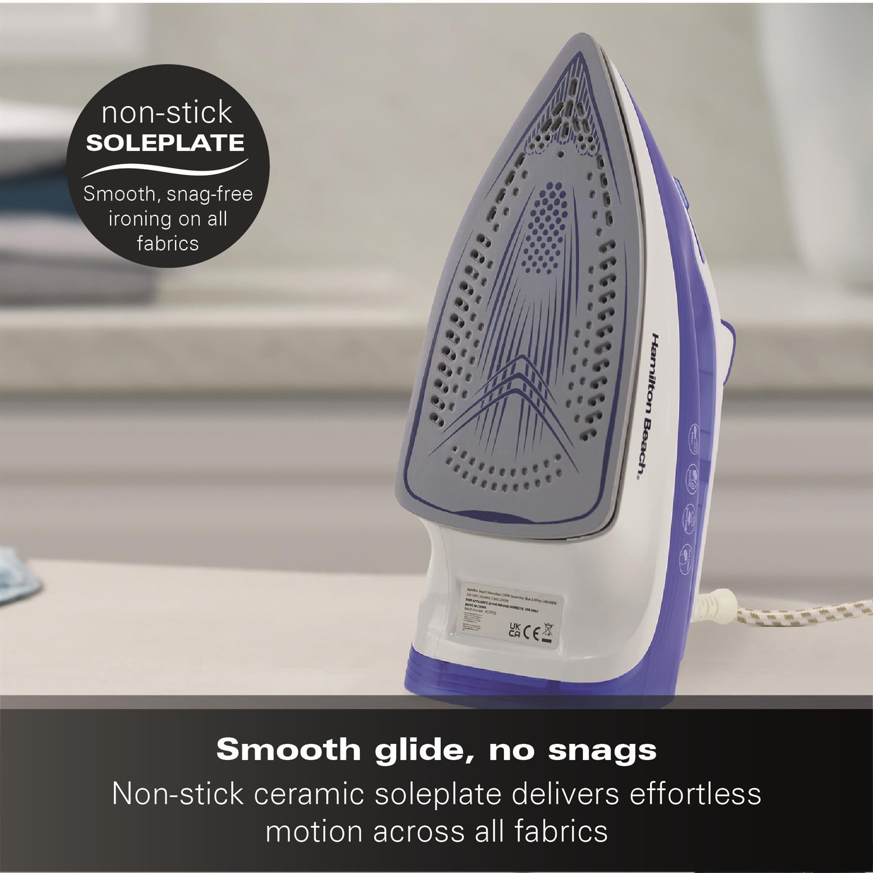 SteamMax 2200W Steam Iron -  Blue & White