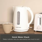 Hamilton Beach Essentials 1.7L Rapid Boil Kettle White - Hamilton Beach UK