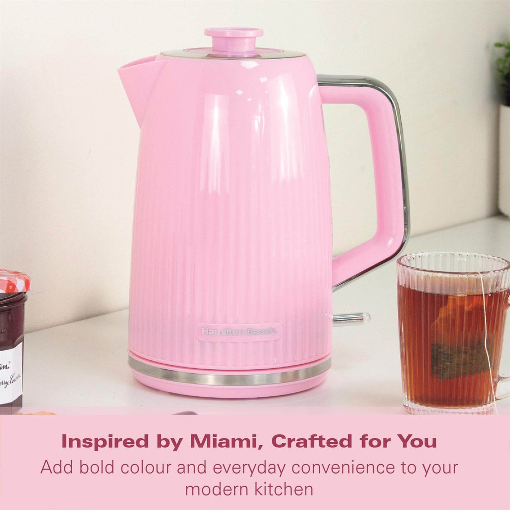 Hamilton Beach Miami 1.7L Kettle Flamingo Pink - Hamilton Beach UK
