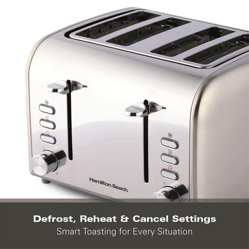 Hamilton Beach Rise Stainless Steel 2 & 4 Slice Toasters - Hamilton Beach UK