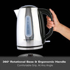 Hamilton Beach Rise Stainless Steel 1.7L Kettle - Polished - Hamilton Beach UK