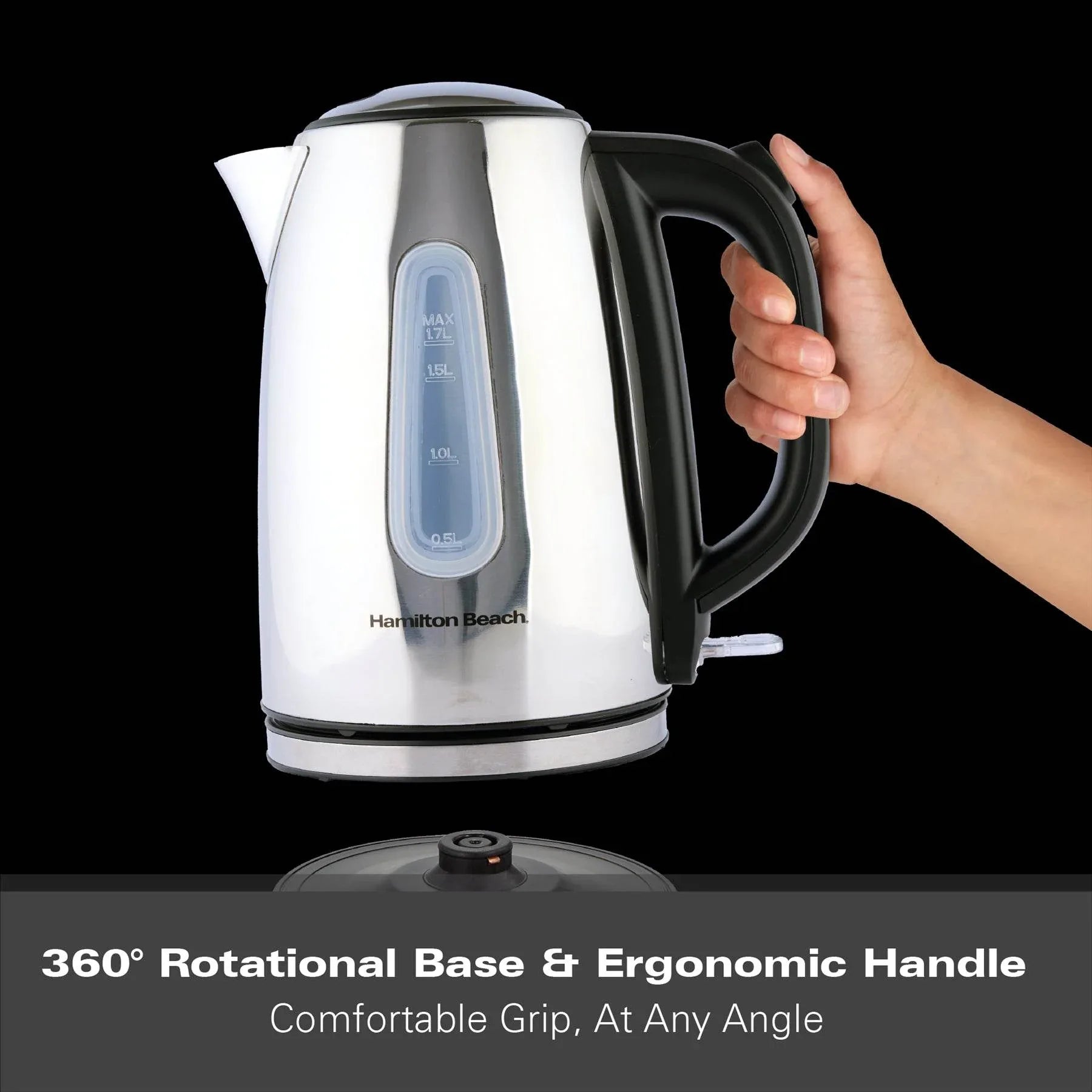 Cuociriso Hamilton Beach 4.7 Litri - Digitale, Con Vaporiera, Per Riso, Cereali, Zuppe, 700W, Acciaio Inox - Foto 4