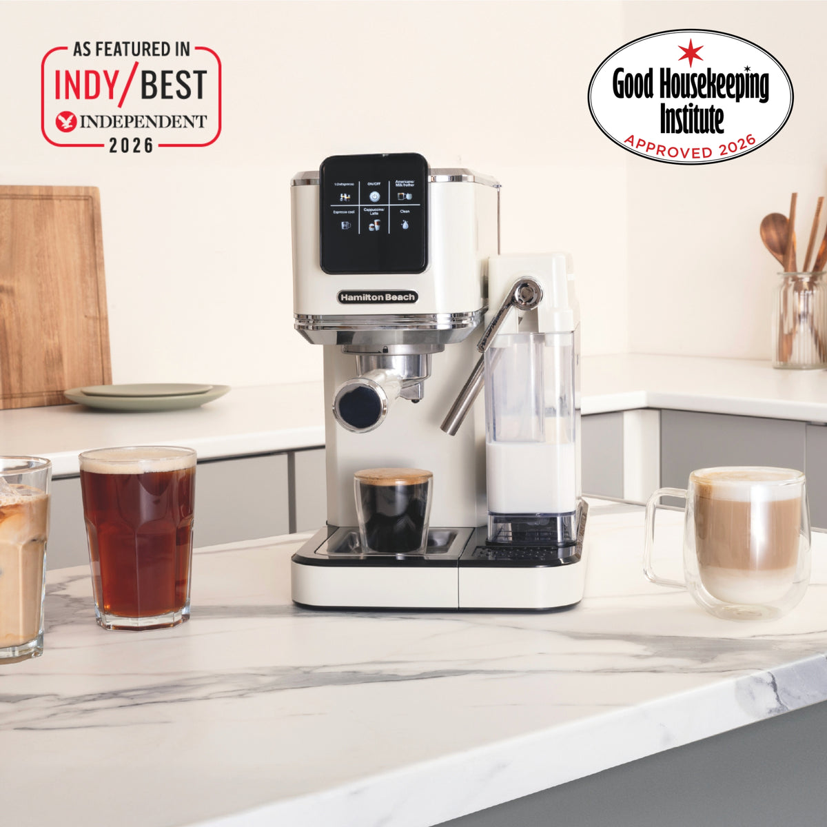 BaristaPro+ Touch 8-in-1 Espresso Machine Cream