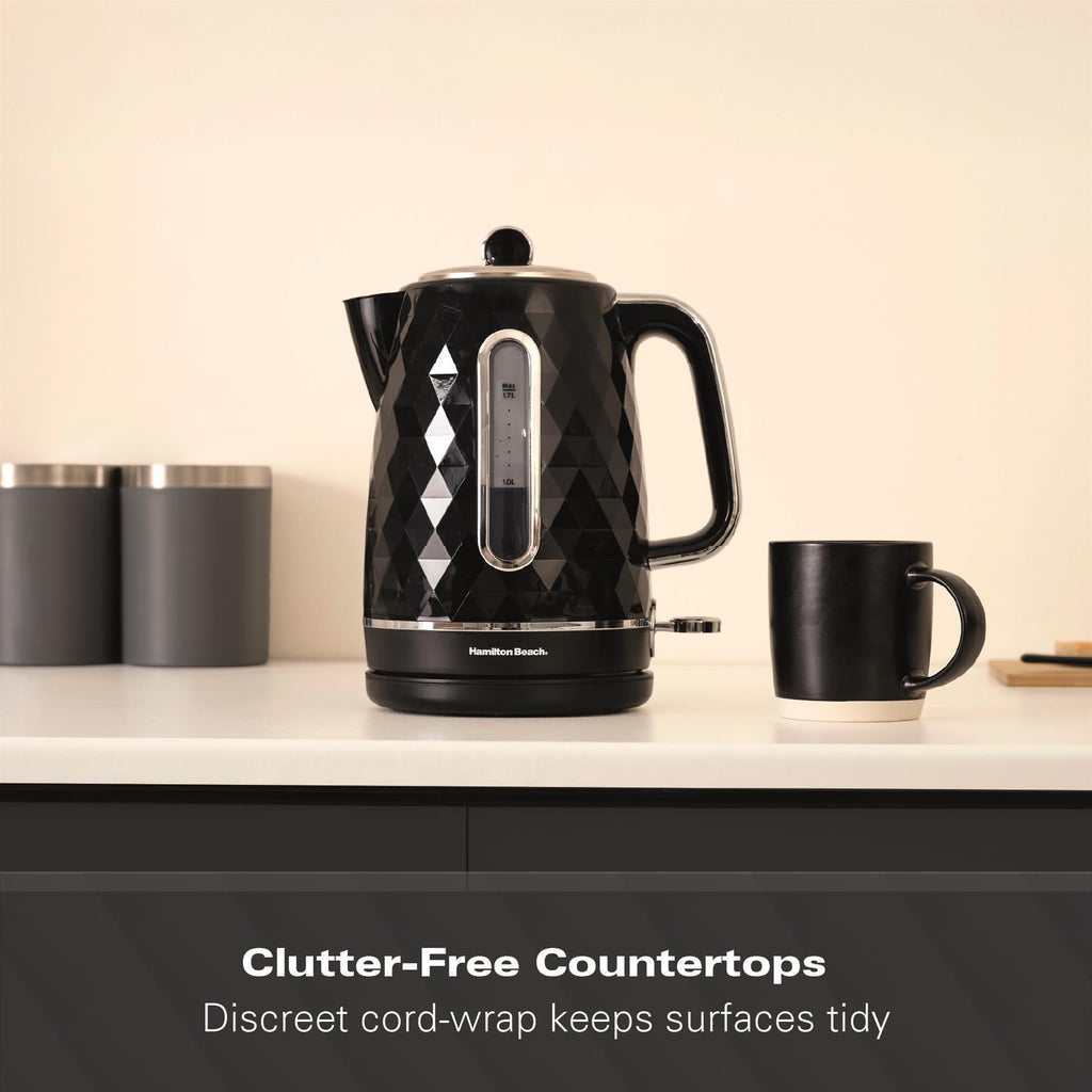 Hamilton Beach Diamond 1.7L Kettle Black