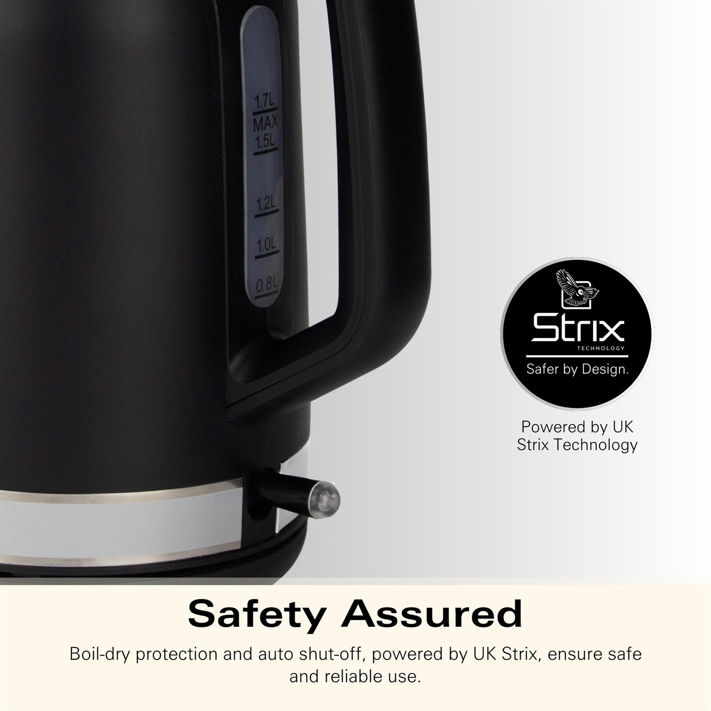 Hamilton Beach Ella 1.7L Matte Black Kettle