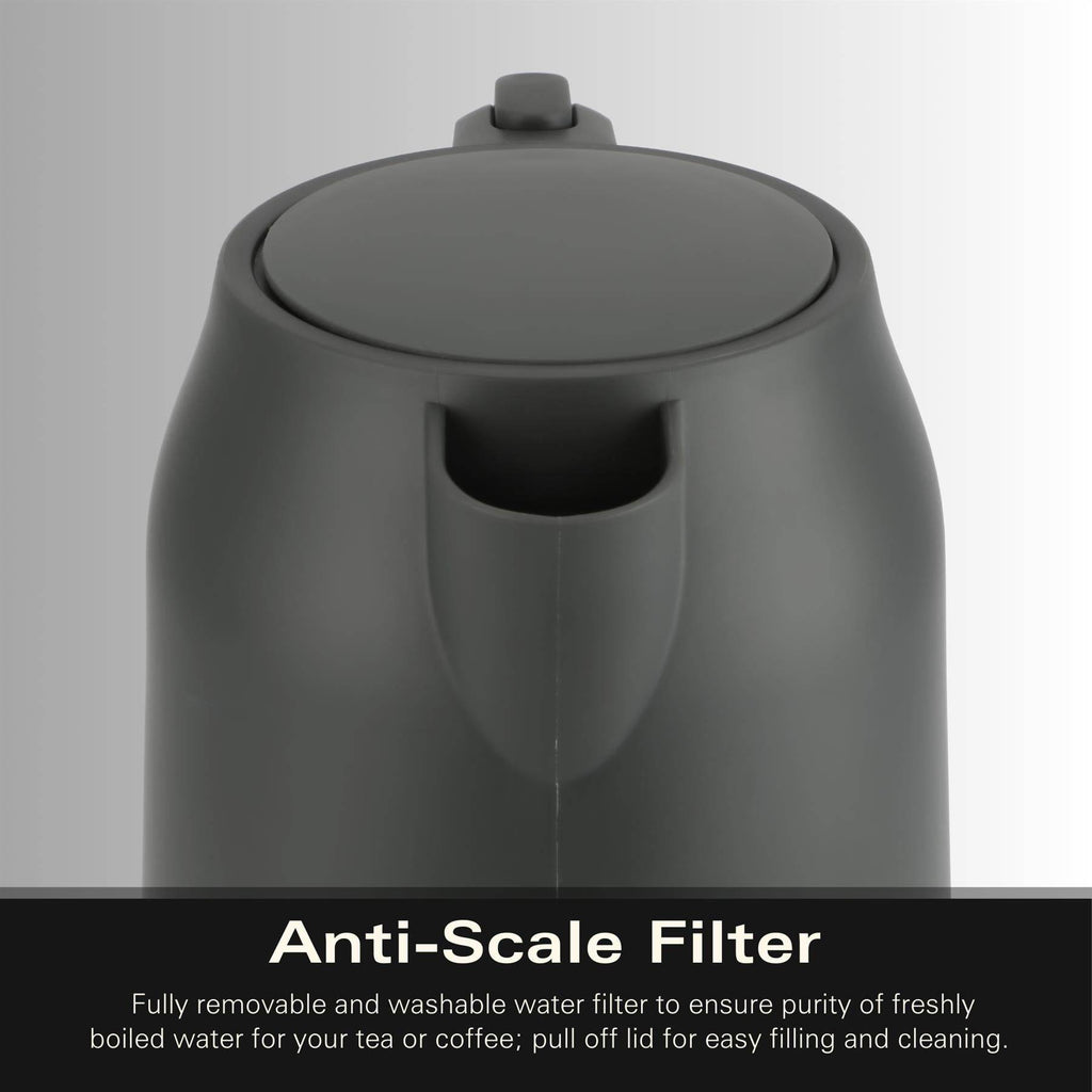 Hamilton Beach Ella 1.7L Kettle - Matte Charcoal - Hamilton Beach UK