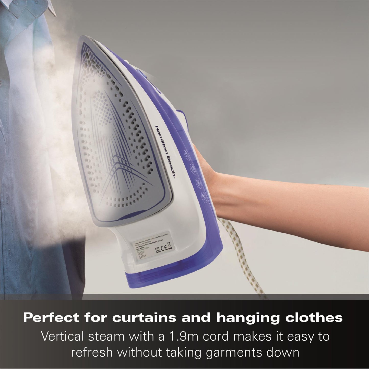 Hamilton Beach SteamMax 2200W Blue & White Steam Iron