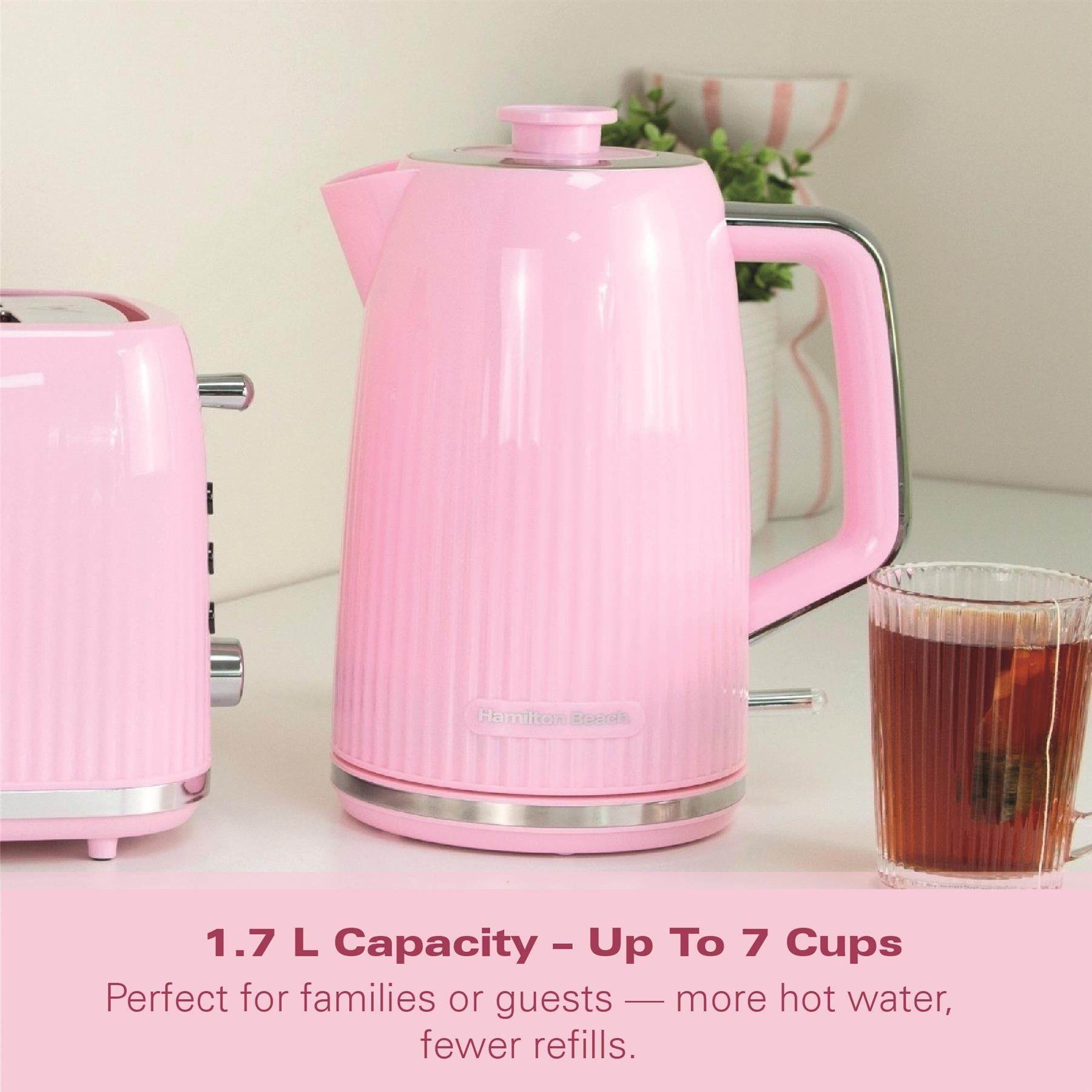 Hamilton Beach Miami 1.7L Kettle Flamingo Pink - Hamilton Beach UK