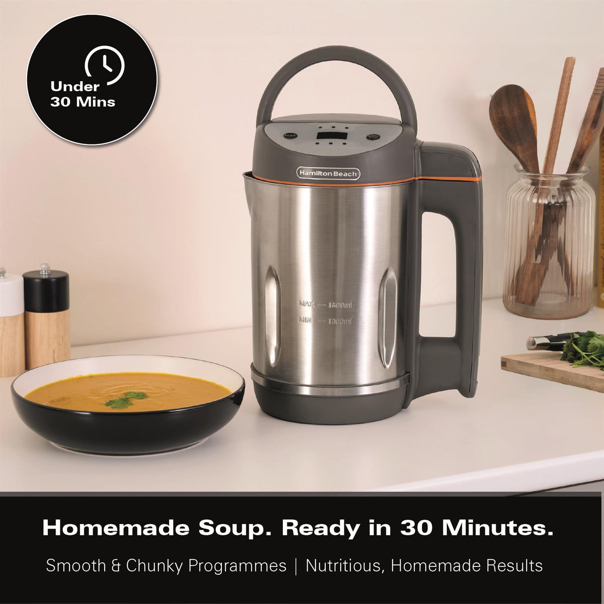 Hamilton Beach Intelligent Pro Soup Maker Plus Grey