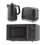 Hamilton Beach Miami Kettle, Toaster & Microwave Set - Charcoal Grey