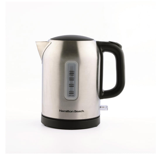 Hamilton Beach Compact 1L Brushed Stainless Steel Kettle