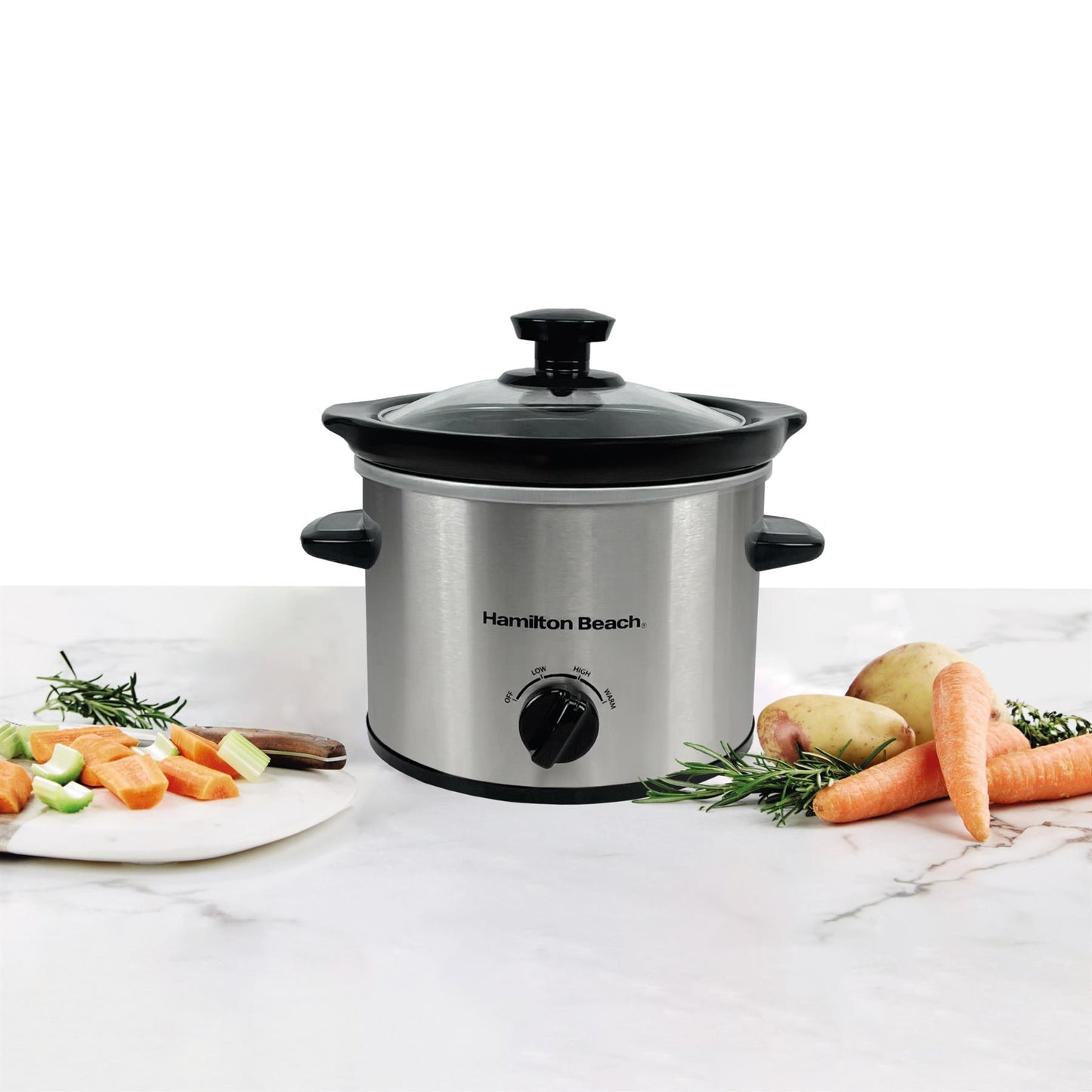 Hamilton Beach 'The Mighty Mini' 1.8L Silver Slow Cooker