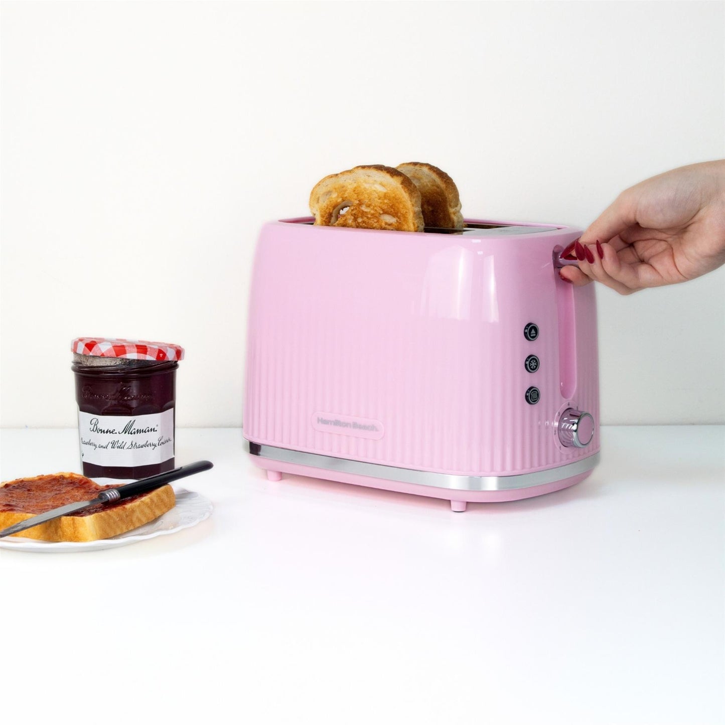 Hamilton Beach Miami Kettle & Toaster Set Flamingo Pink
