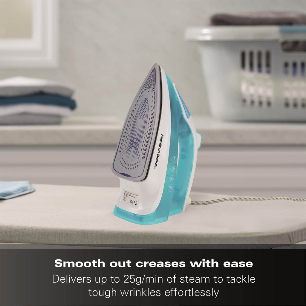 Hamilton Beach SteamMax 2200W Steam Iron - Aqua & White - Hamilton Beach UK