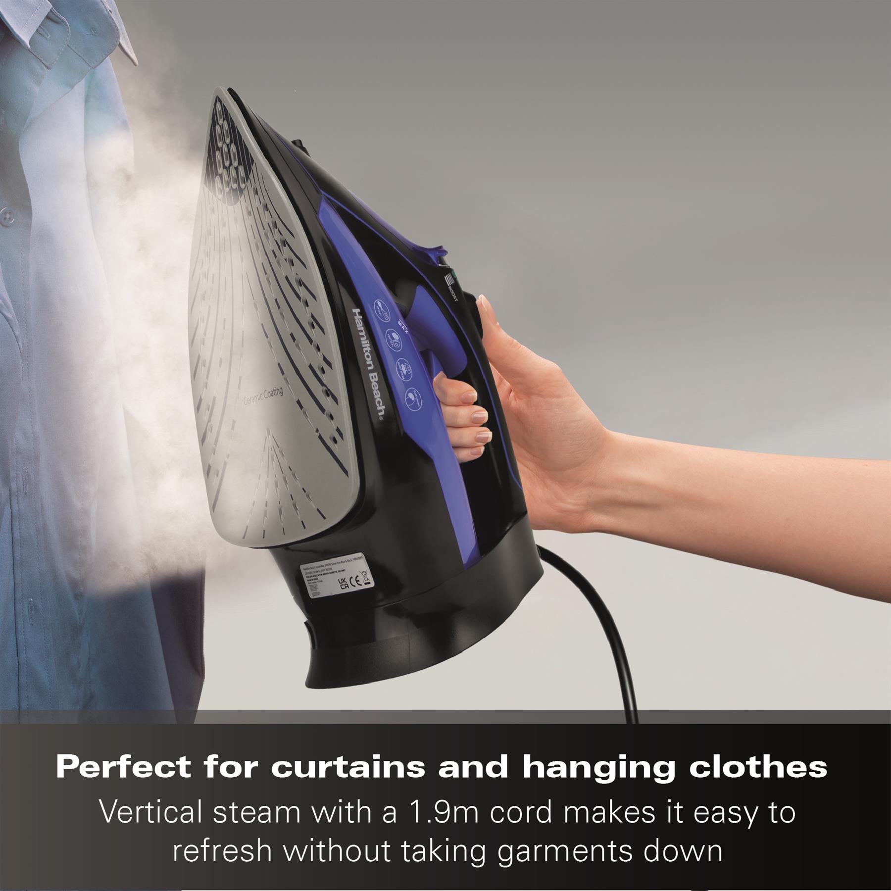 Pro SteamMax 3000w Steam Iron - Blue & Black