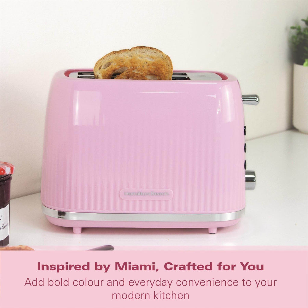 Hamilton Beach Miami 2 Slice Toaster Flamingo Pink - Hamilton Beach UK