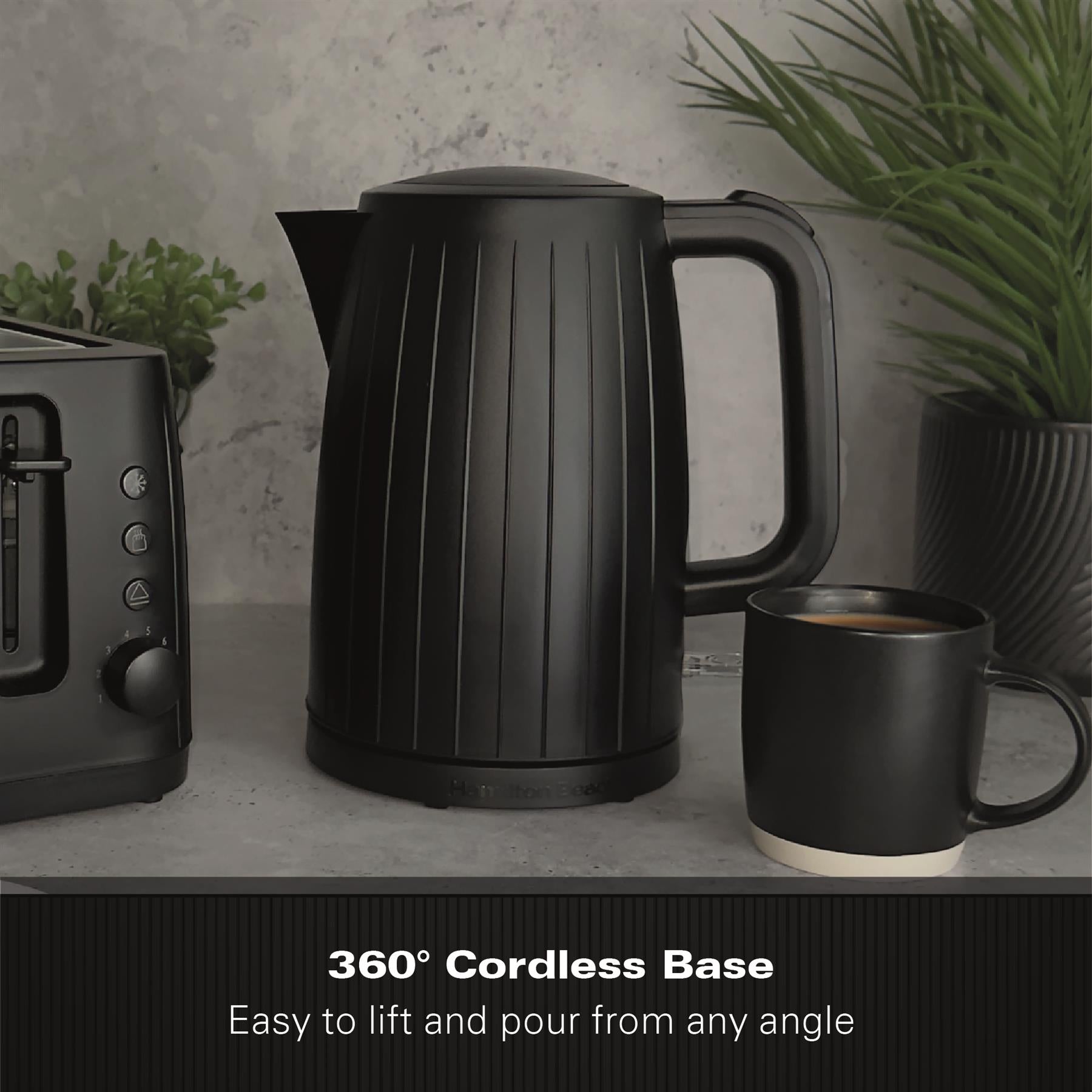 Stealth 1.7L Textured Kettle - Matte Black