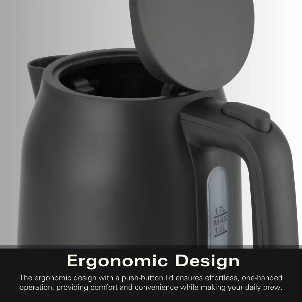 Hamilton Beach Ella 1.7L Kettle - Matte Charcoal - Hamilton Beach UK