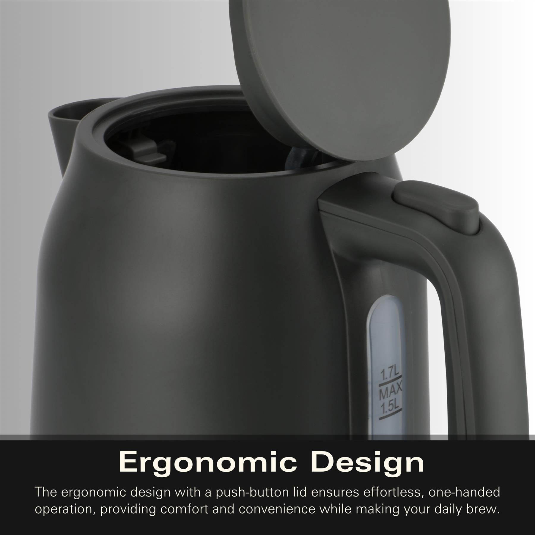 Ella 1.7L Kettle - Matte Charcoal