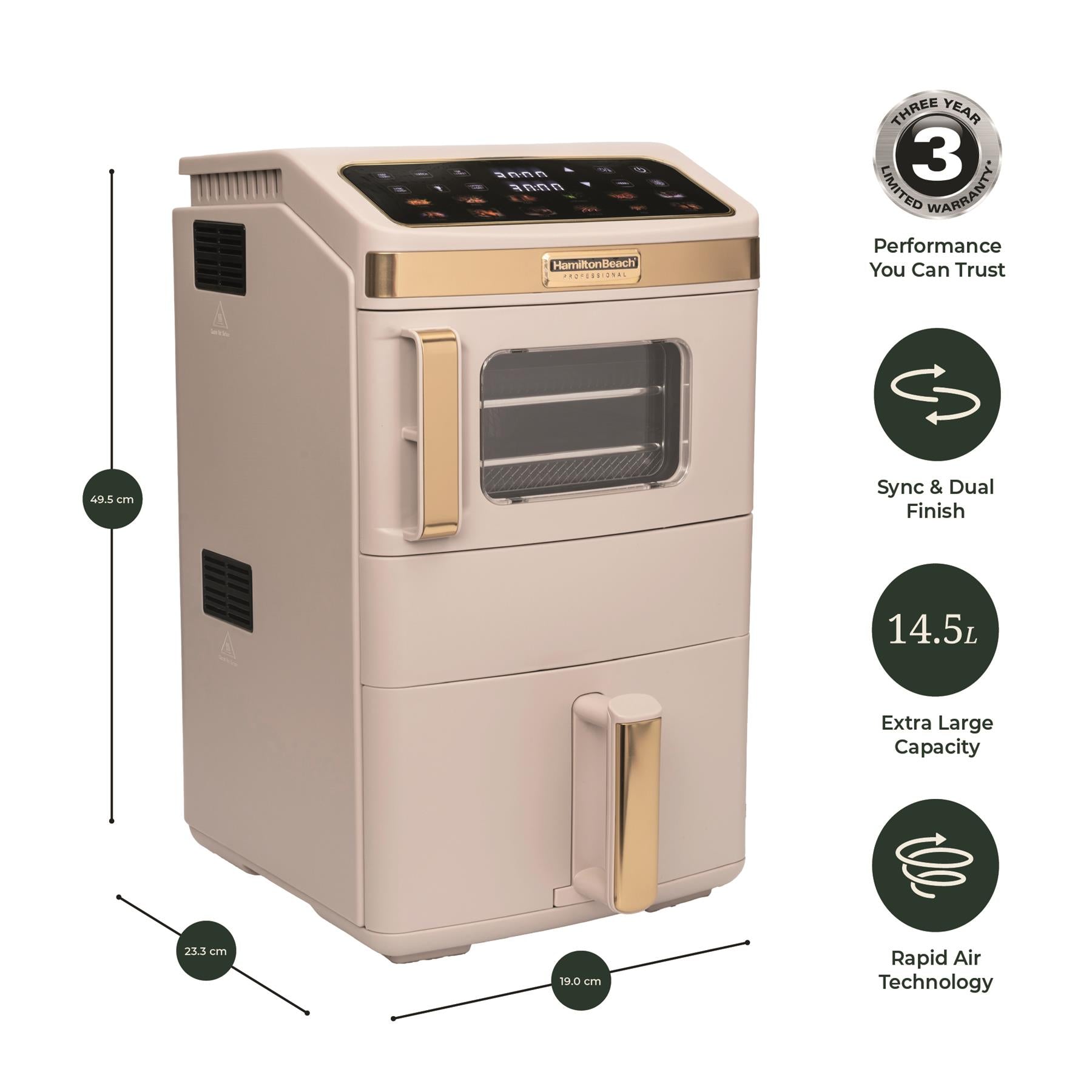 Hamilton Beach Professional DualStack 14.5L Air Fryer Oven