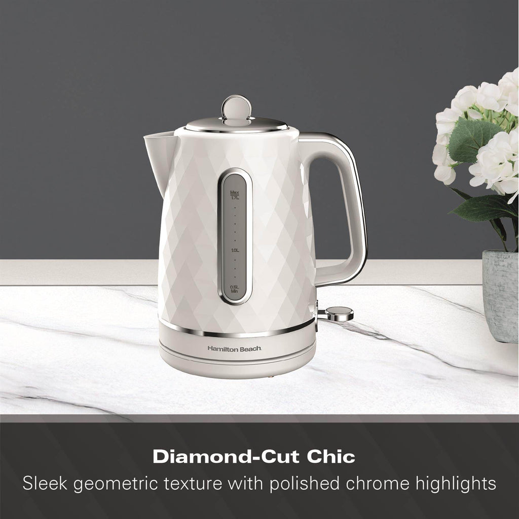 Hamilton Beach Diamond 1.7L Kettle - White - Hamilton Beach UK