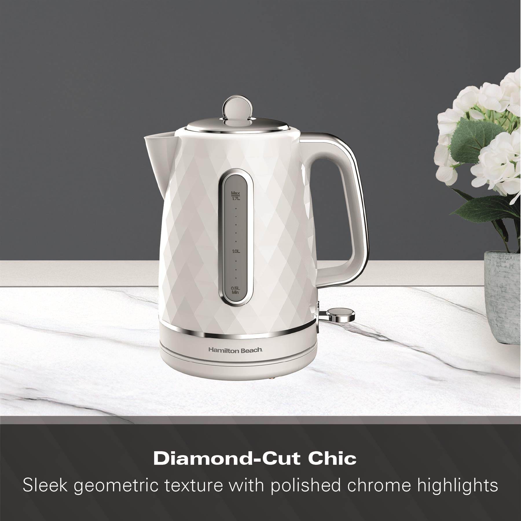 Hamilton Beach Diamond 1.7L Kettle - White - Hamilton Beach UK