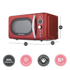 Hamilton Beach 20L Retro Red Microwave