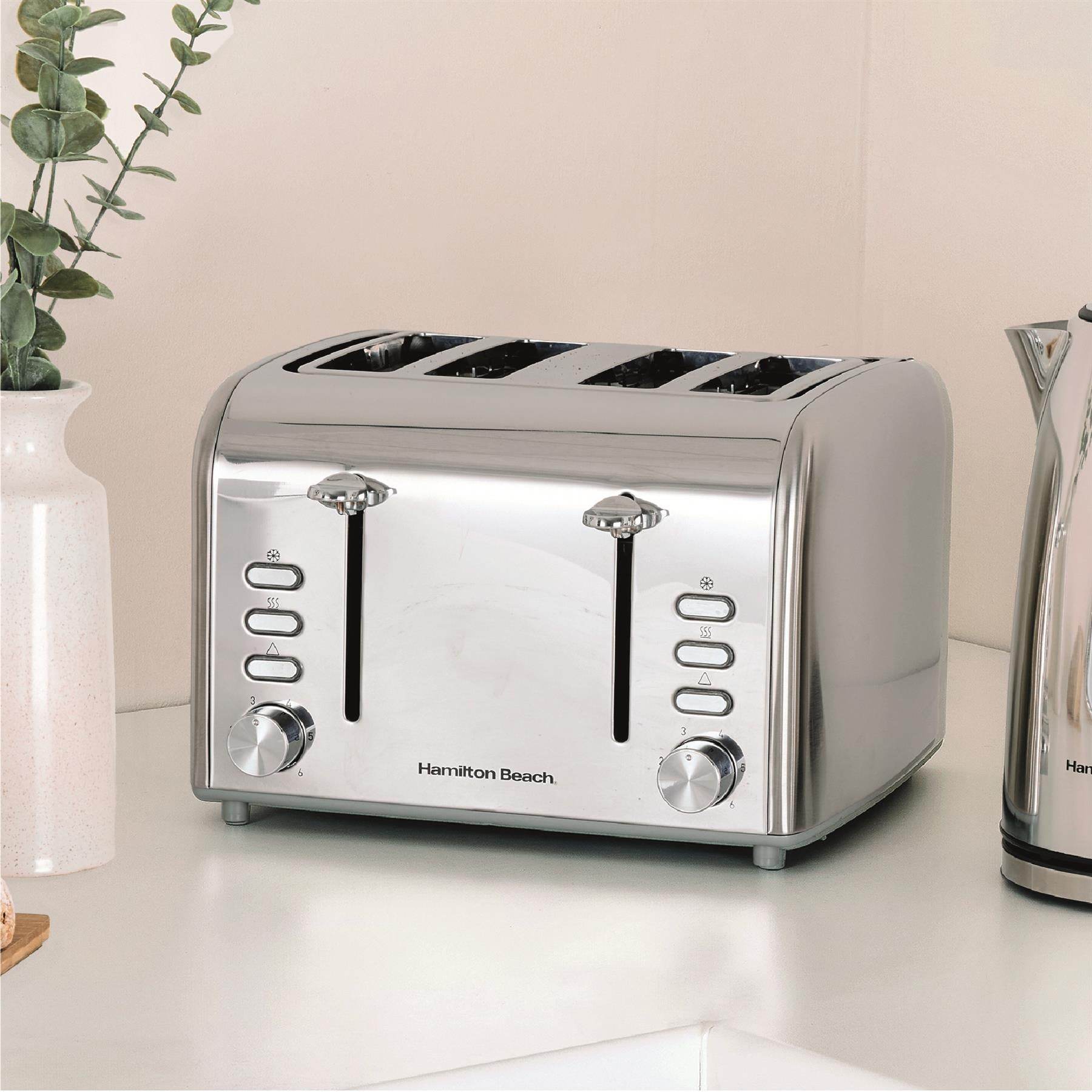 Hamilton Beach Rise Stainless Steel 2 & 4 Slice Toasters - Hamilton Beach UK