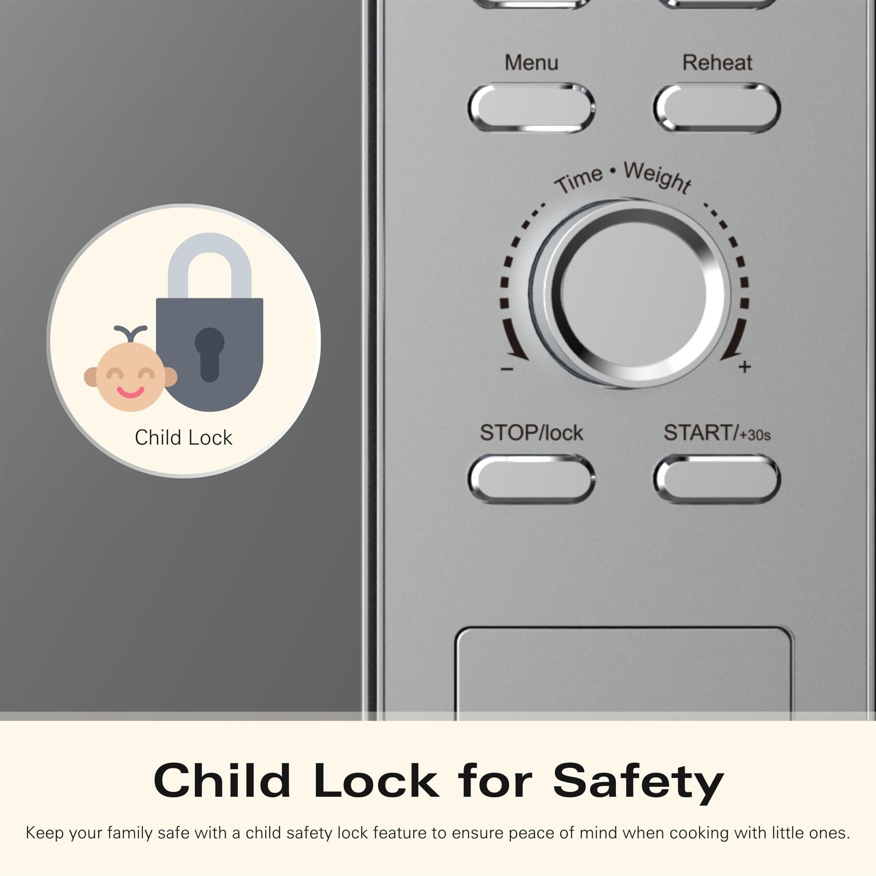 Family 30L Microwave - Silver