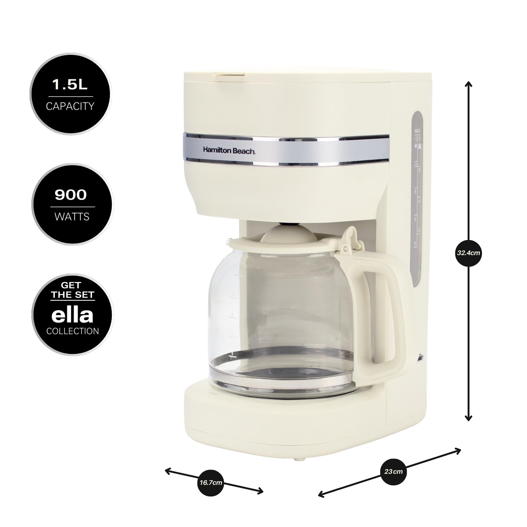 Ella 1.5L Matte Filter Coffee Machines