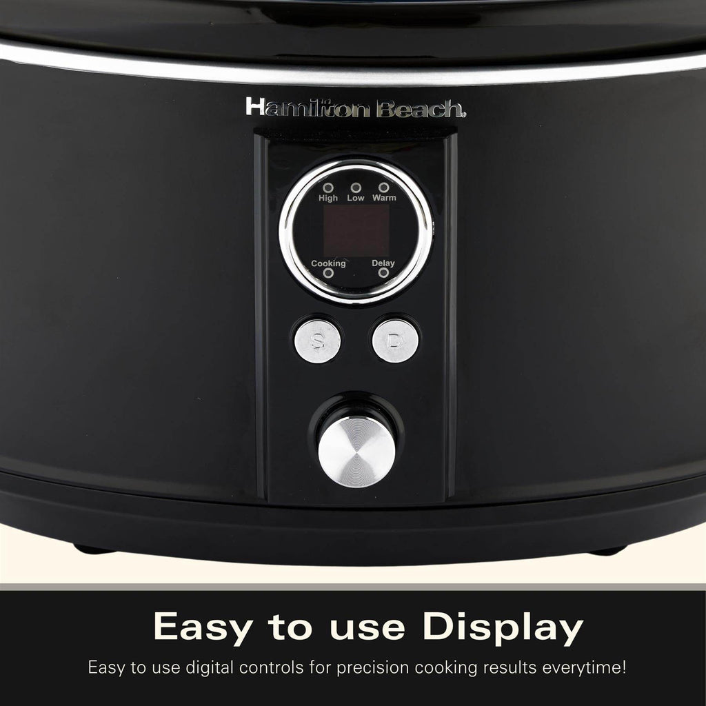 Hamilton Beach Digital 6.5L Oval Slow Cooker - Black - Hamilton Beach UK