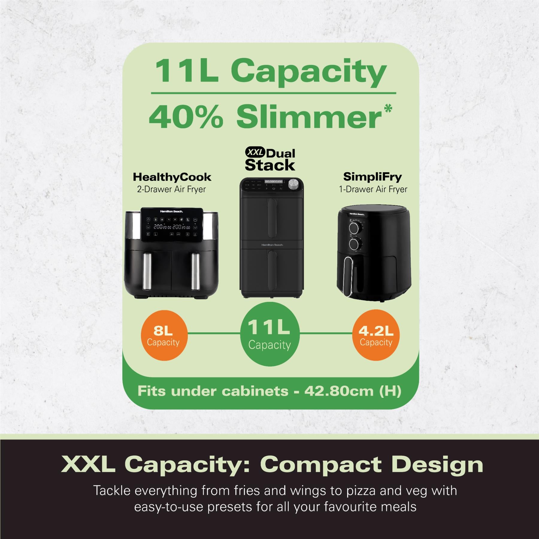 XXL Dual Stack 2 Drawer Air Fryer