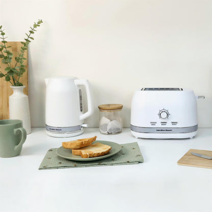 Hamilton Beach Ella 2 Slice Matte White Toaster