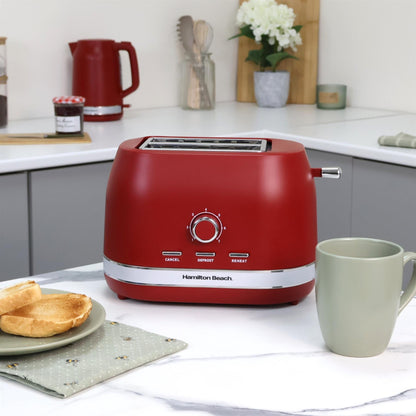 Hamilton Beach Ella Red Kettle & Toaster Set