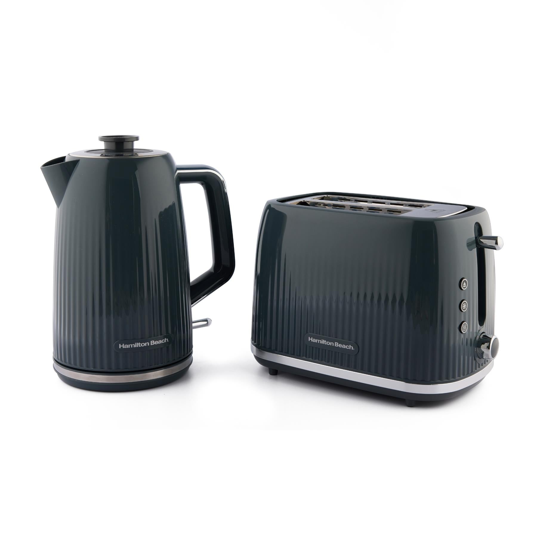 Miami Kettle & Toaster Set - Charcoal Grey