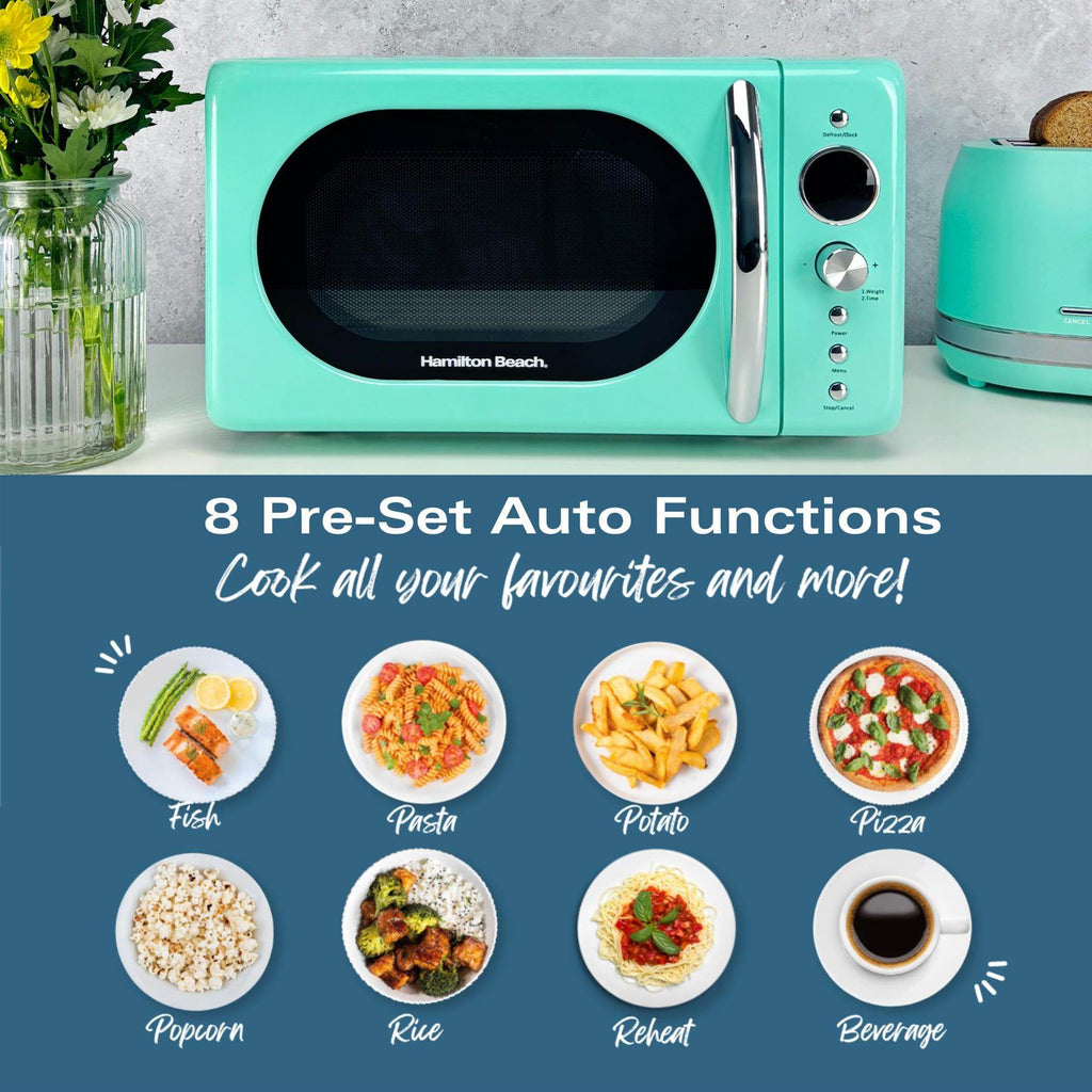 Hamilton Beach 20L Retro Microwave - Mint - Hamilton Beach UK