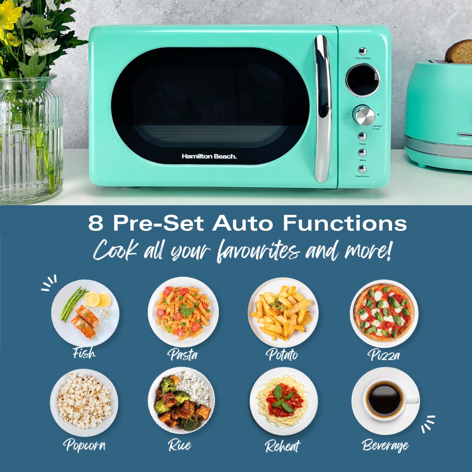 Retro 20L Microwave - Mint