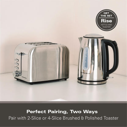 Hamilton Beach Rise 2 Slice Brushed & Polished Stainless Steel Toaster