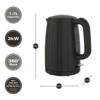 Hamilton Beach Stealth 1.7L Textured Kettle Matte Black