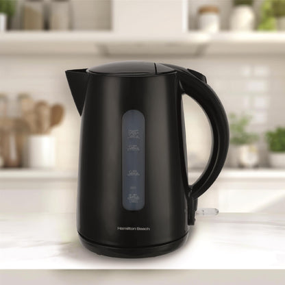 Hamilton Beach Essential Rapid Boil Kettle & 4 Slice Toaster Set Black