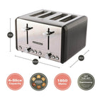 Hamilton Beach Harmony 4 Slice Toaster - Espresso - Hamilton Beach UK