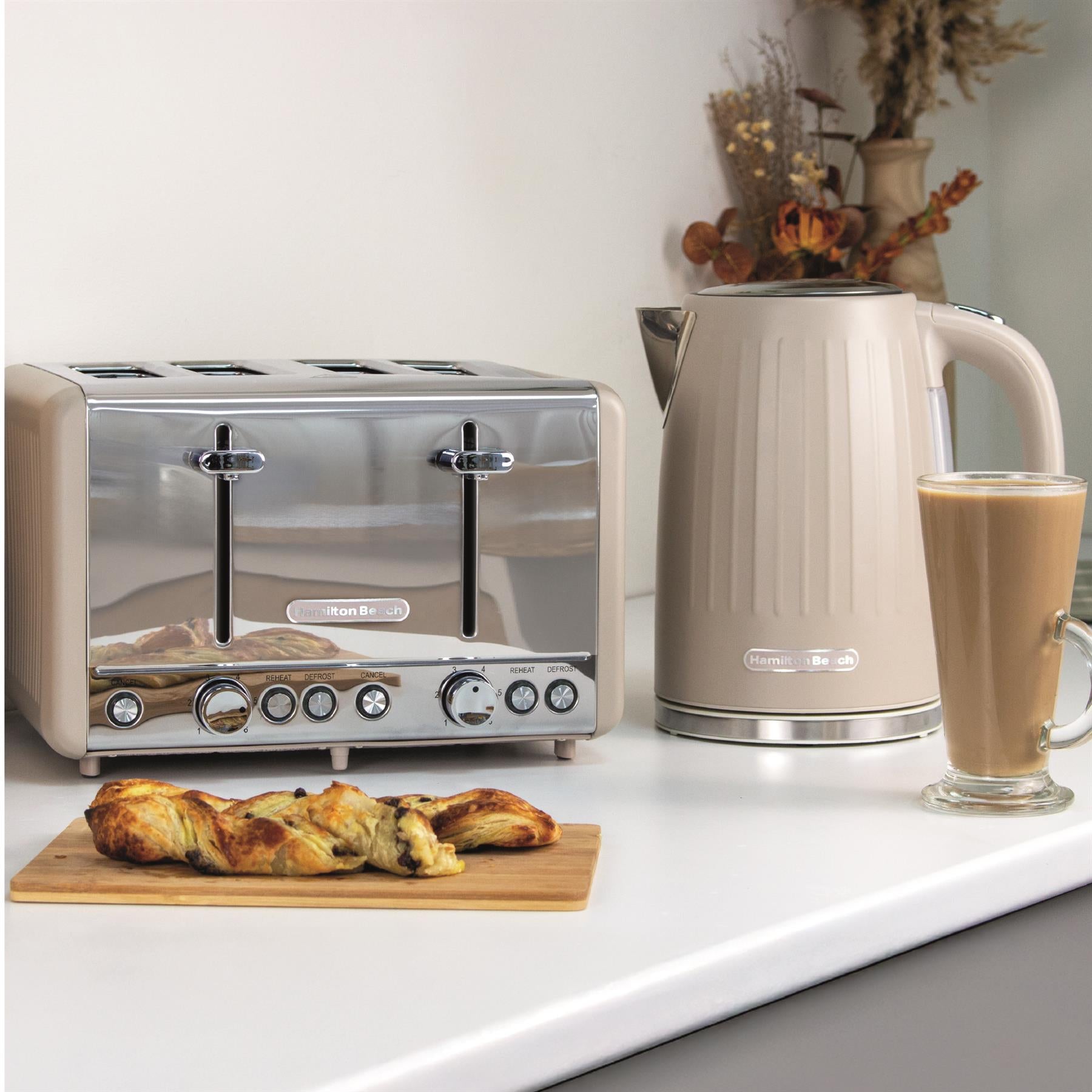 Harmony Kettle & Toaster Set - Cappuccino