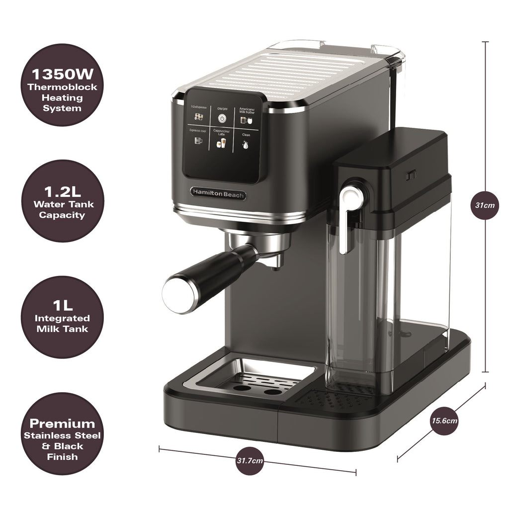 Hamilton Beach BaristaPro+ Touch 8-in-1 Espresso Machine